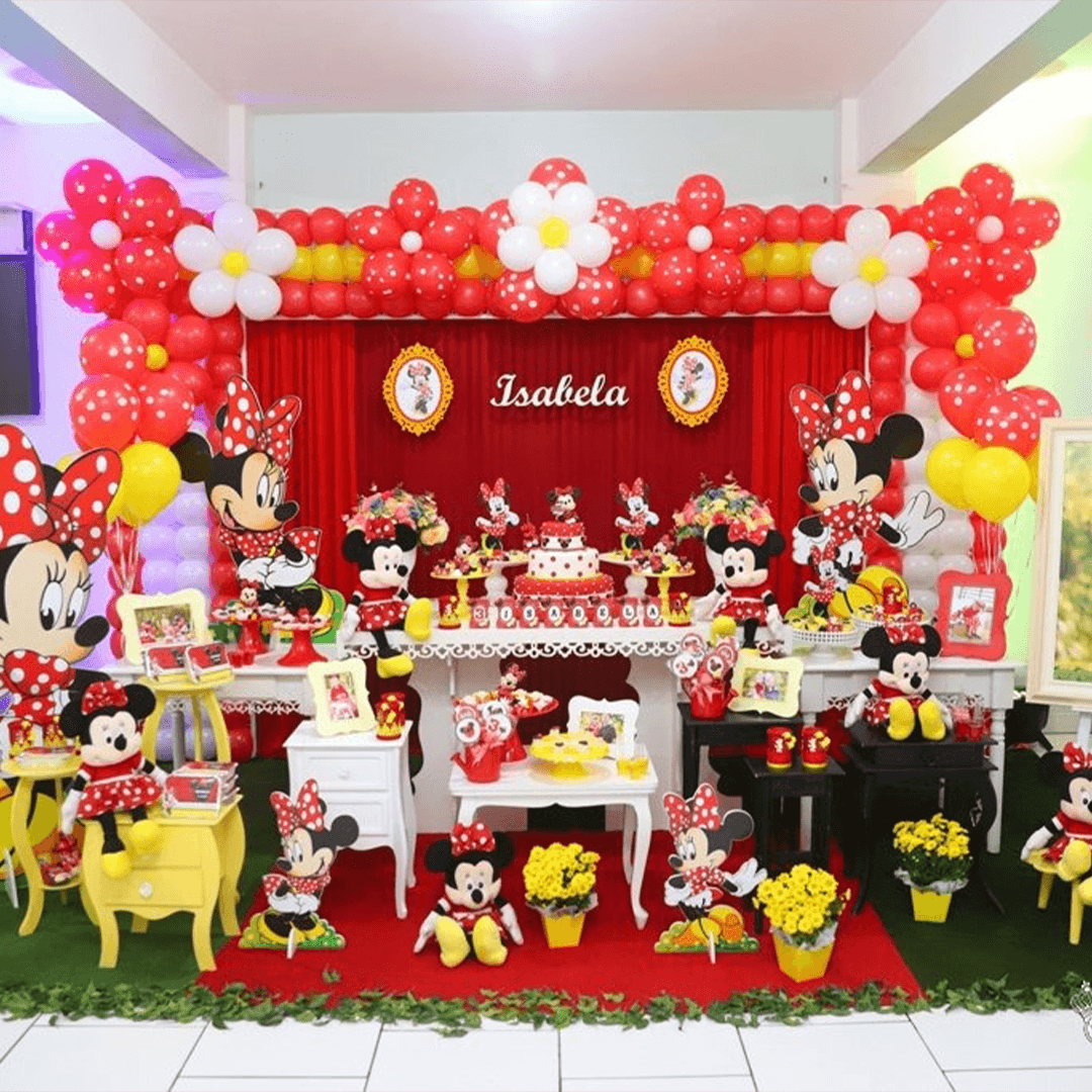 Tema Minnie Mouse - decoração festa infantil MinanaFest