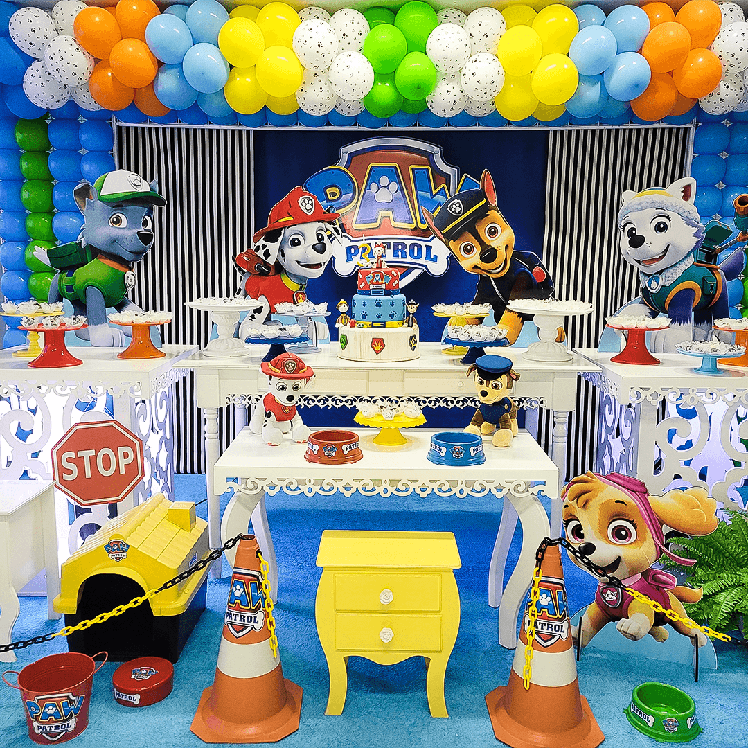 Tema Patrulha Canina - decoração festa infantil MinanaFest